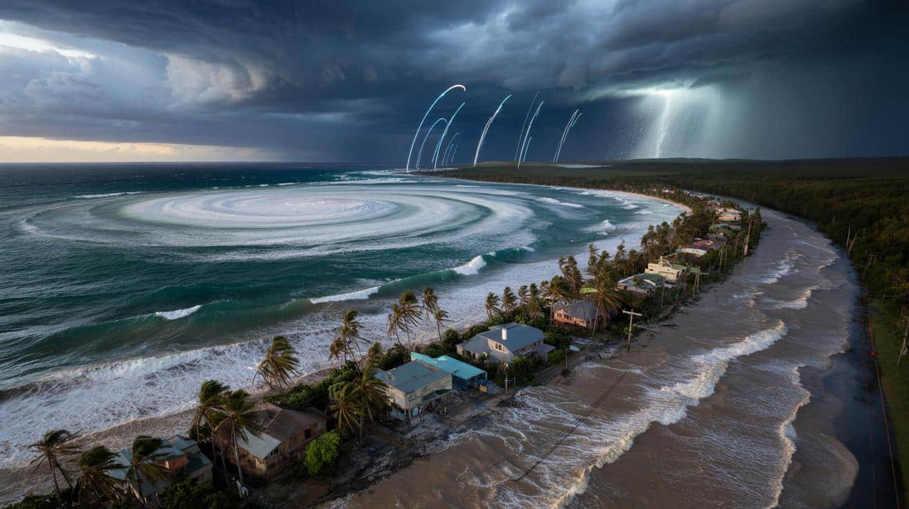 Cyclon Narelle uderza w Australię: porywy do 260 km/h i potrójne lądowanie