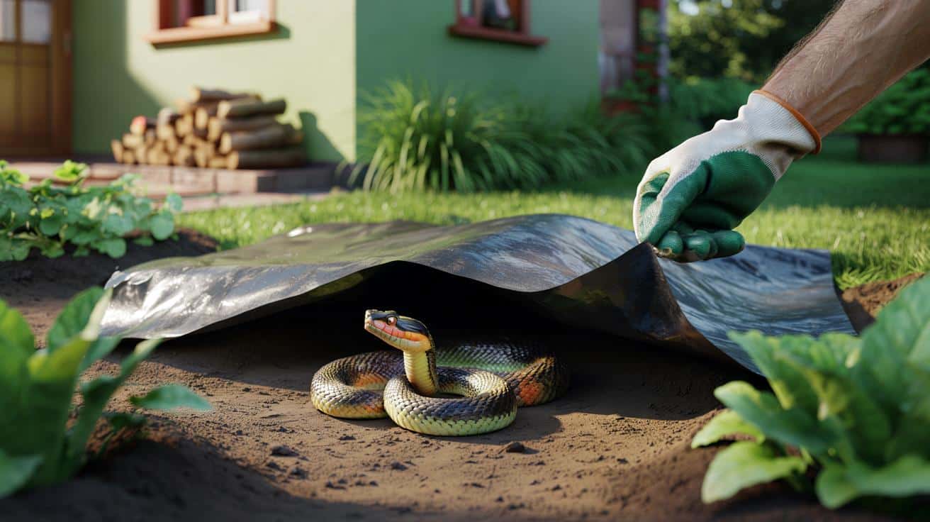 Czarna folia w ogrodzie przyciąga żmije. Prosty błąd, który wielu popełnia