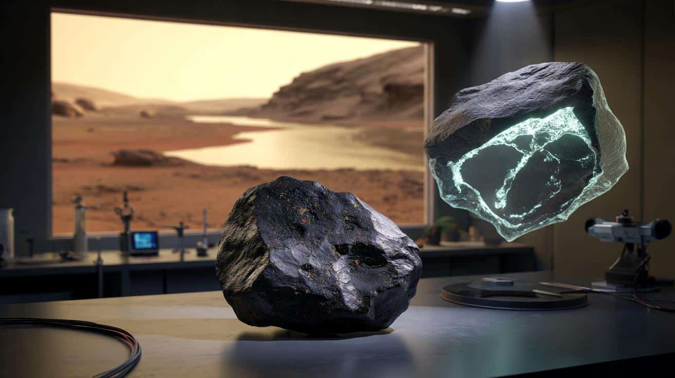 Czarna skała z Marsa skrywa wodę sprzed ponad 4 miliardów lat