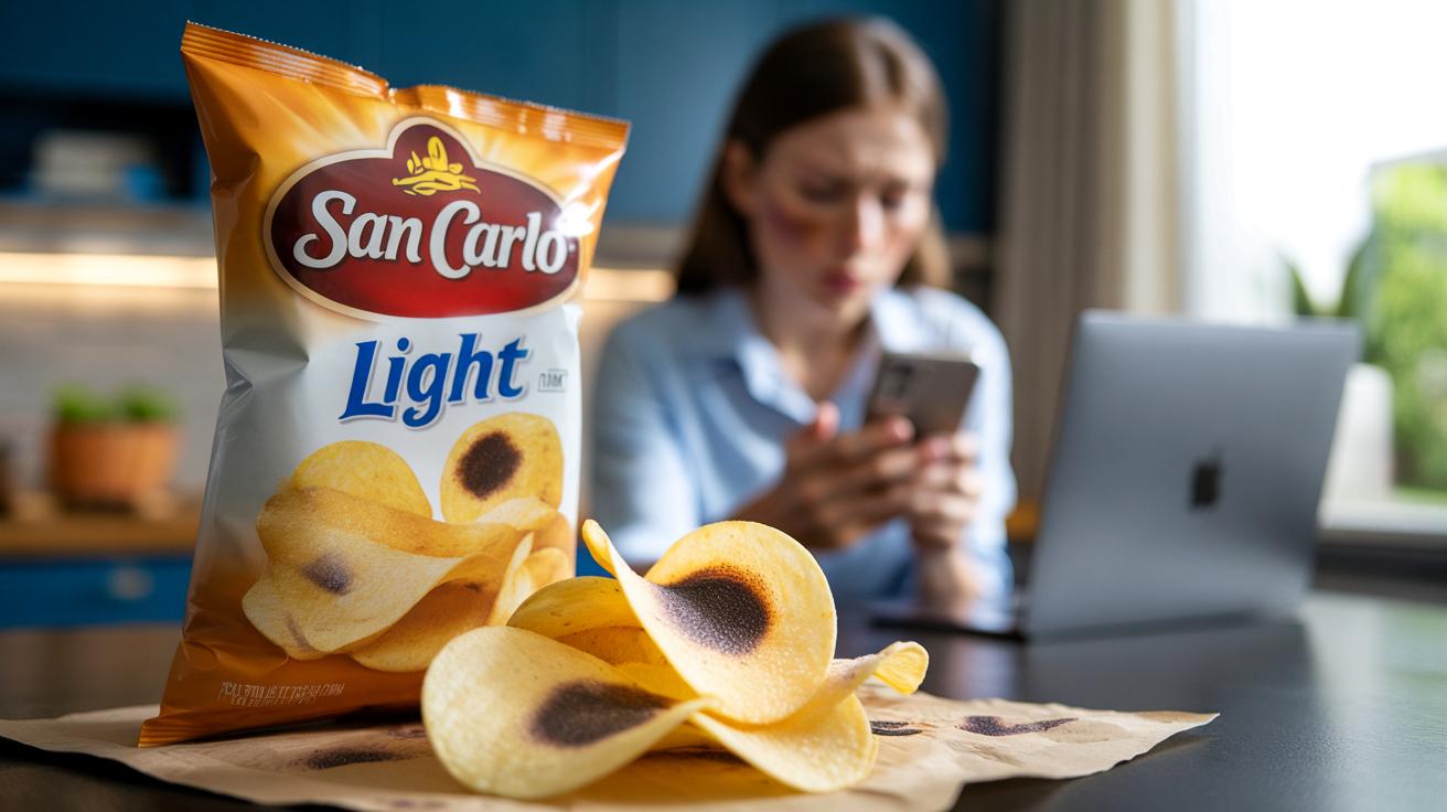 Czarne plamy na chipsach San Carlo. Klientka alarmuje, firma odpowiada