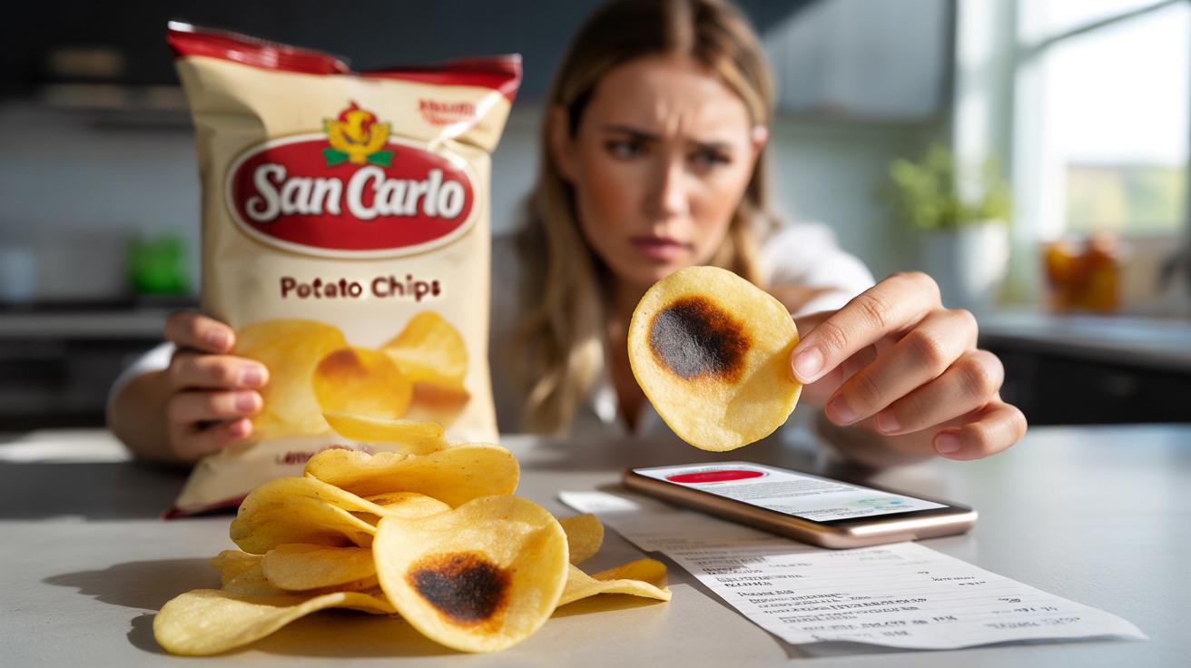 Czarne plamy na chipsach San Carlo. Klientka alarmuje, producent odpowiada