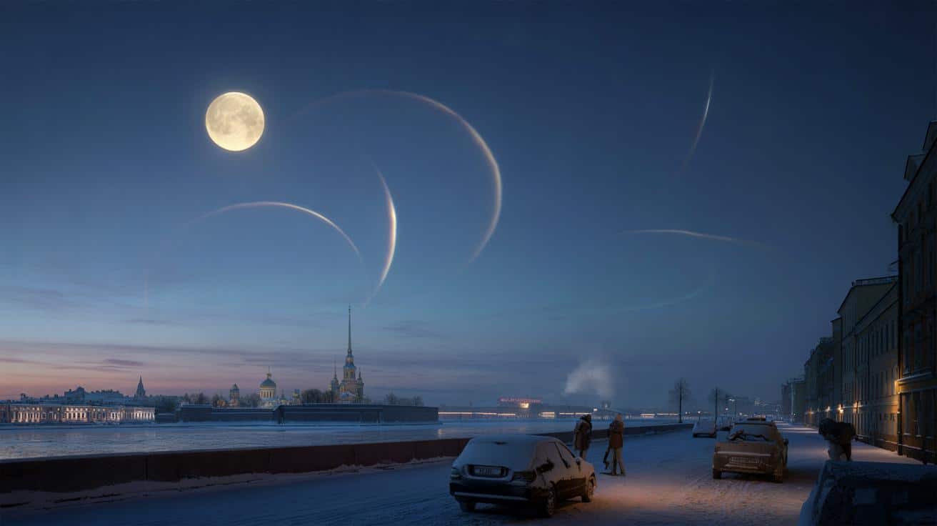 Cztery księżyce nad Petersburgiem? Wyjaśniamy zagadkowe zjawisko na niebie