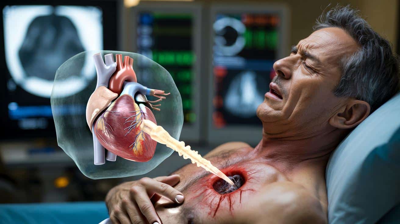 Czuł kłucie w klatce piersiowej. W sercu znaleziono… cement