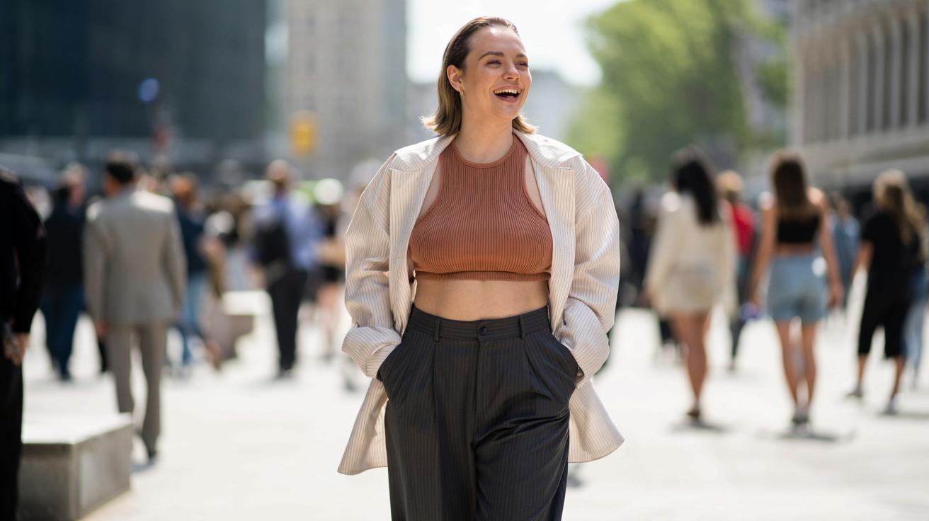 Czy crop top pasuje, gdy brzuch nie jest idealnie płaski?