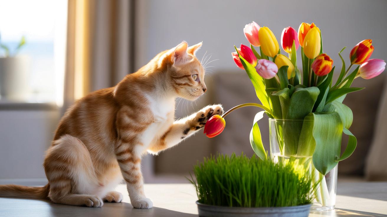Czy tulipany są trujące dla kota? Objawy, ryzyko i zasady bezpieczeństwa