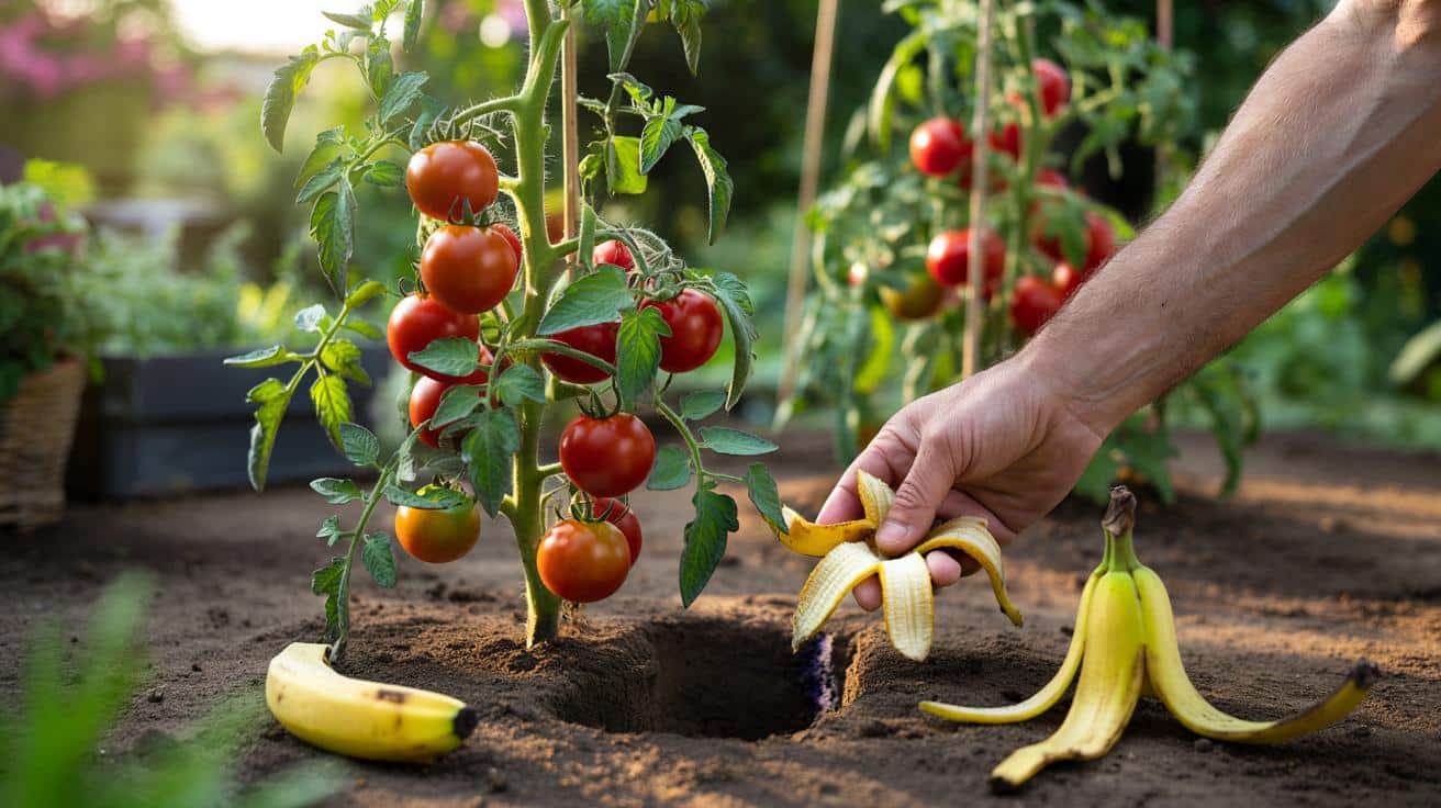 Czy zakopana skórka od banana przyspiesza wzrost pomidorów?