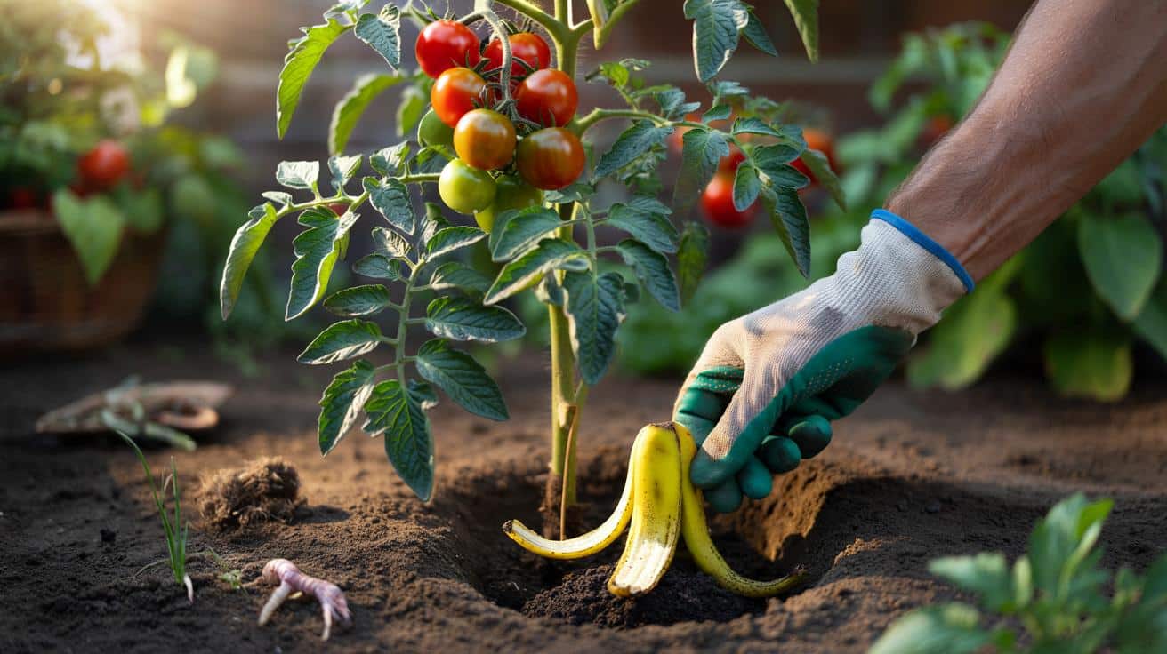 Czy zakopywanie skórki banana przy pomidorach naprawdę działa?