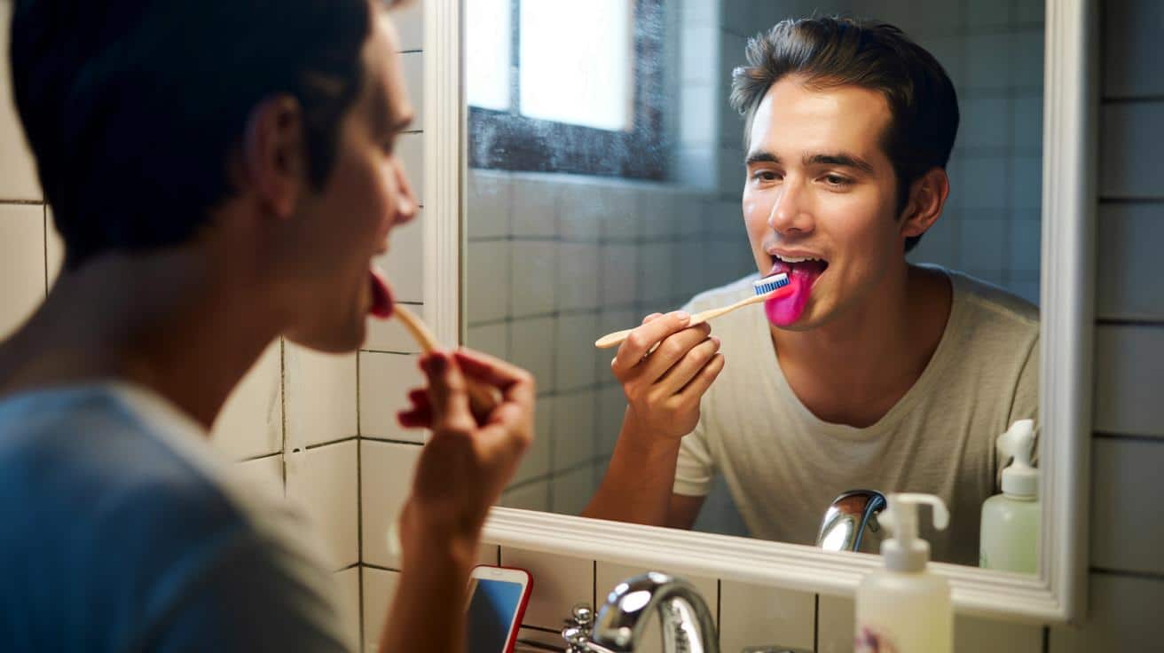 Dentysta mówi dlaczego szczotkuje język każdego ranka i jak wpływa to na świeżość oddechu