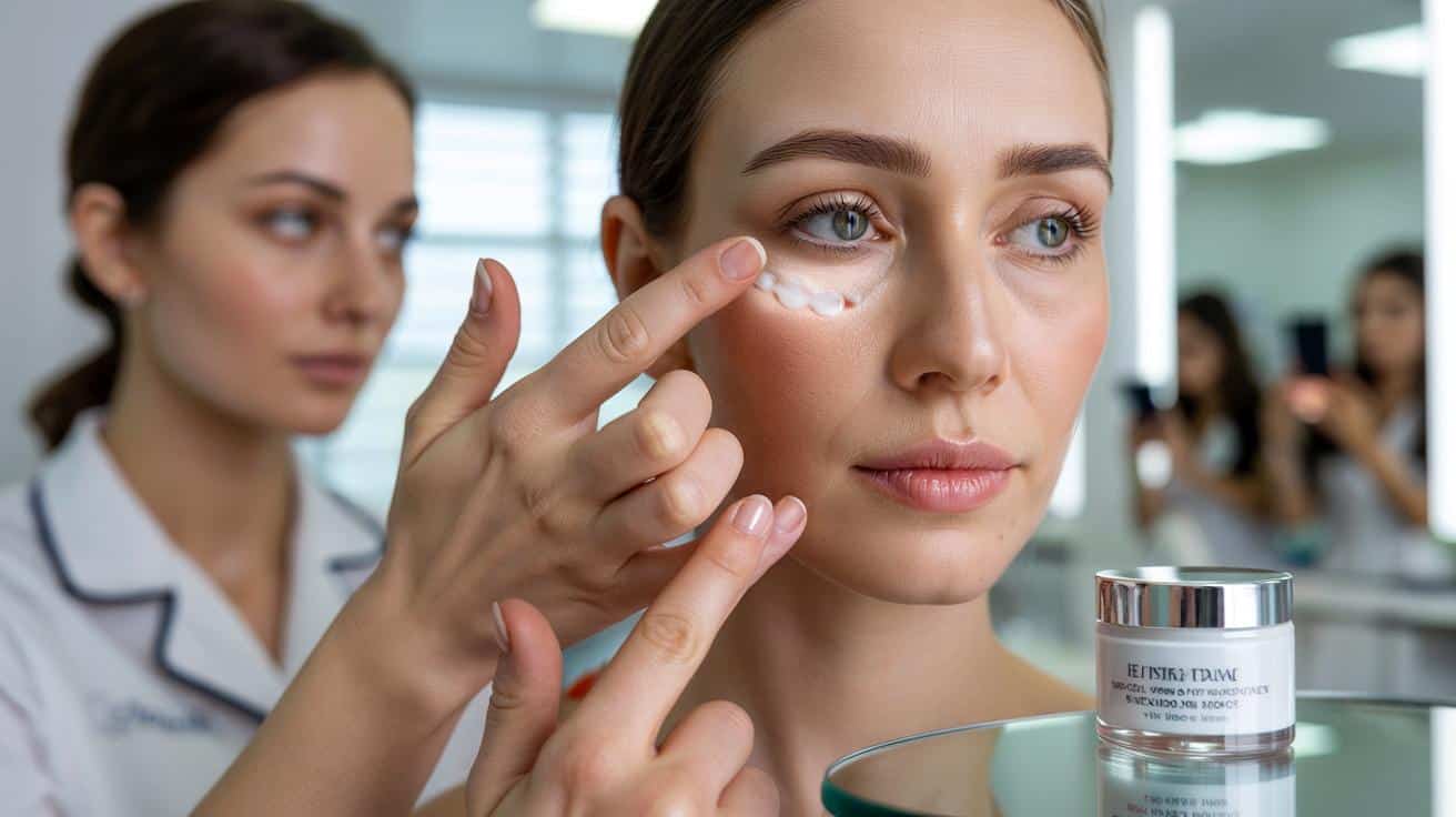 Dermatolog mówi dlaczego nakłada krem pod oczy opuszkami palców a nie palcem wskazującym