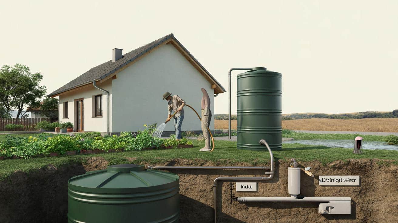 Deszczówka na działce i w domu: kiedy zbiornik grozi karą do 45 tys. euro