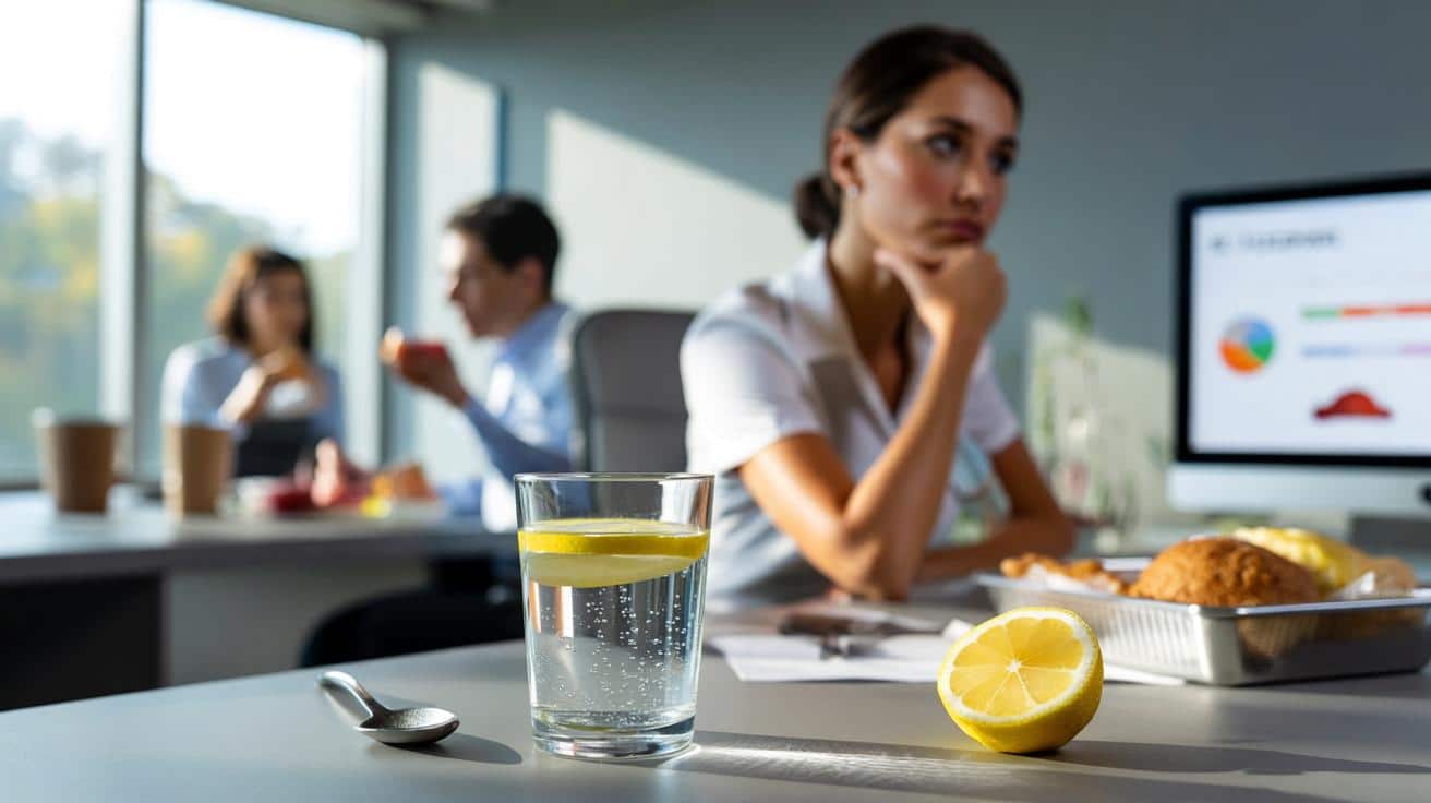 Dietetyk wyjaśnia dlaczego pije szklankę wody z cytryną przed obiadem a nie przed śniadaniem