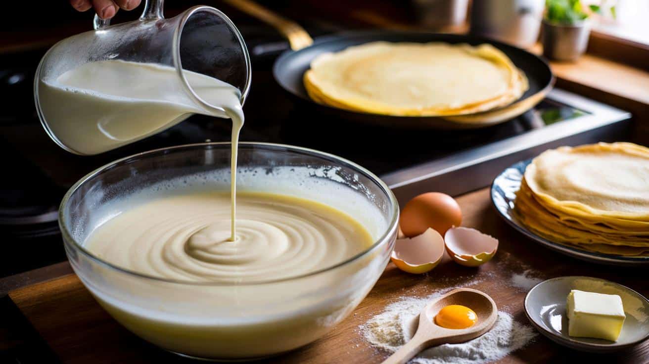 Dlaczego ciepłe mleko robi różnicę w cieście na naleśniki