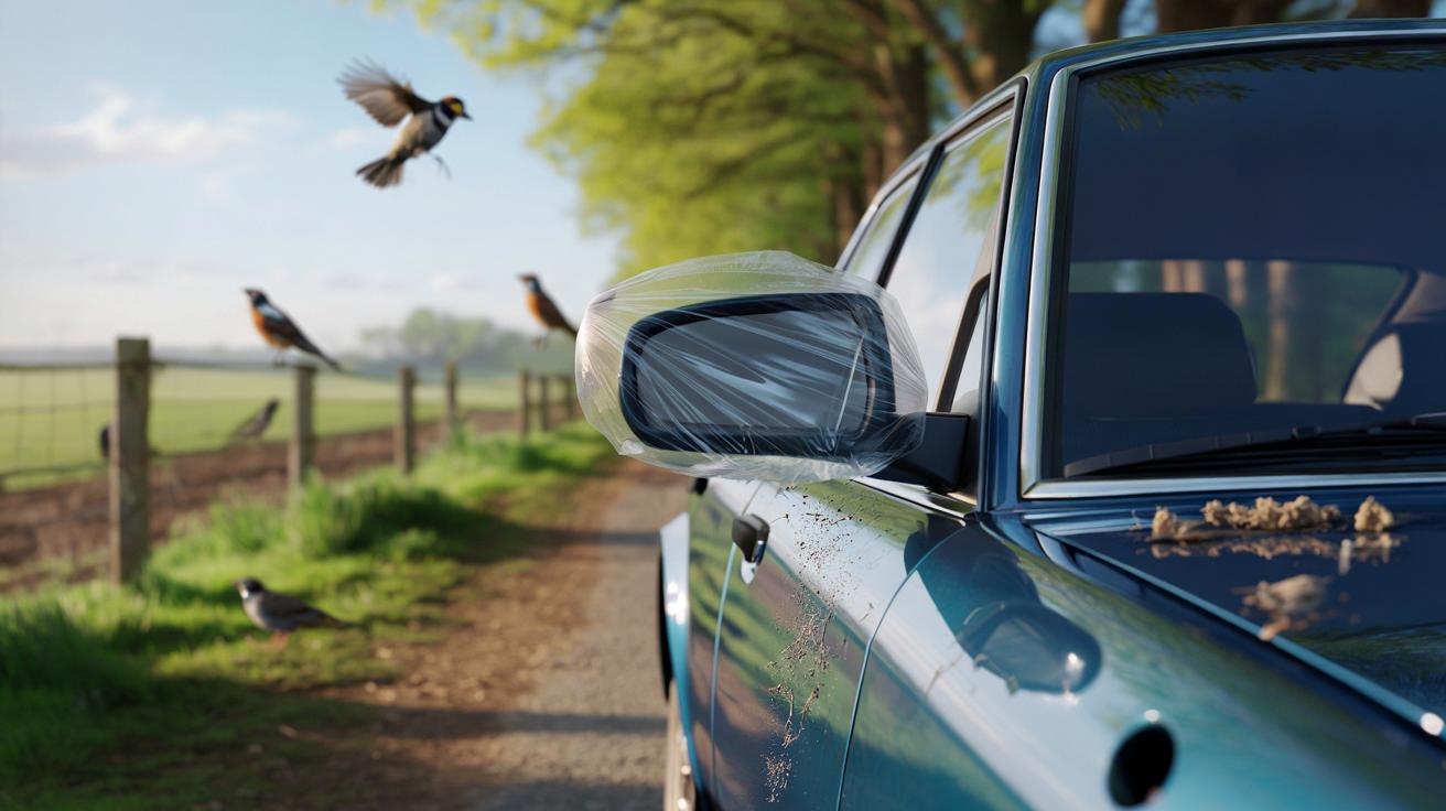 Dlaczego kierowcy zakładają foliowe torebki na lusterka w autach?