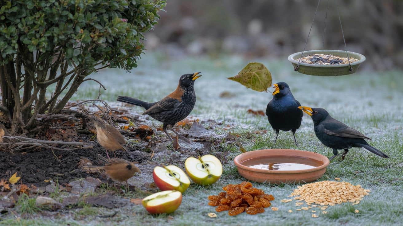 Dlaczego kosy omijają karmniki zimą i jak je naprawdę dokarmić