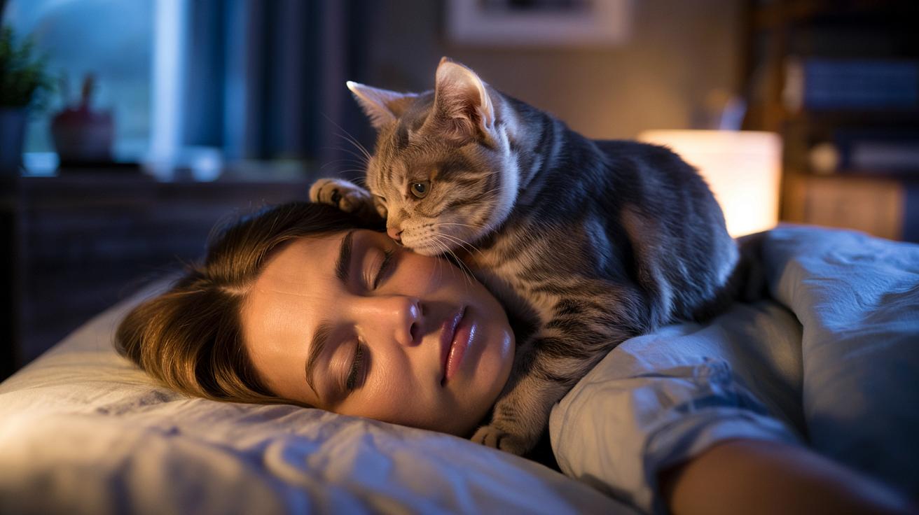 Dlaczego kot śpi ci na głowie? Sygnał zaufania czy prośba o pomoc