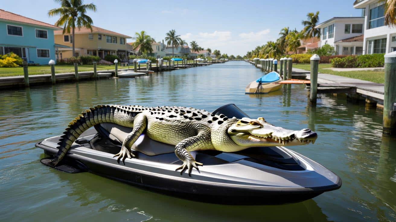 Dlaczego krokodyle wsiadają na skutery wodne? Zaskakujący sygnał z Florydy