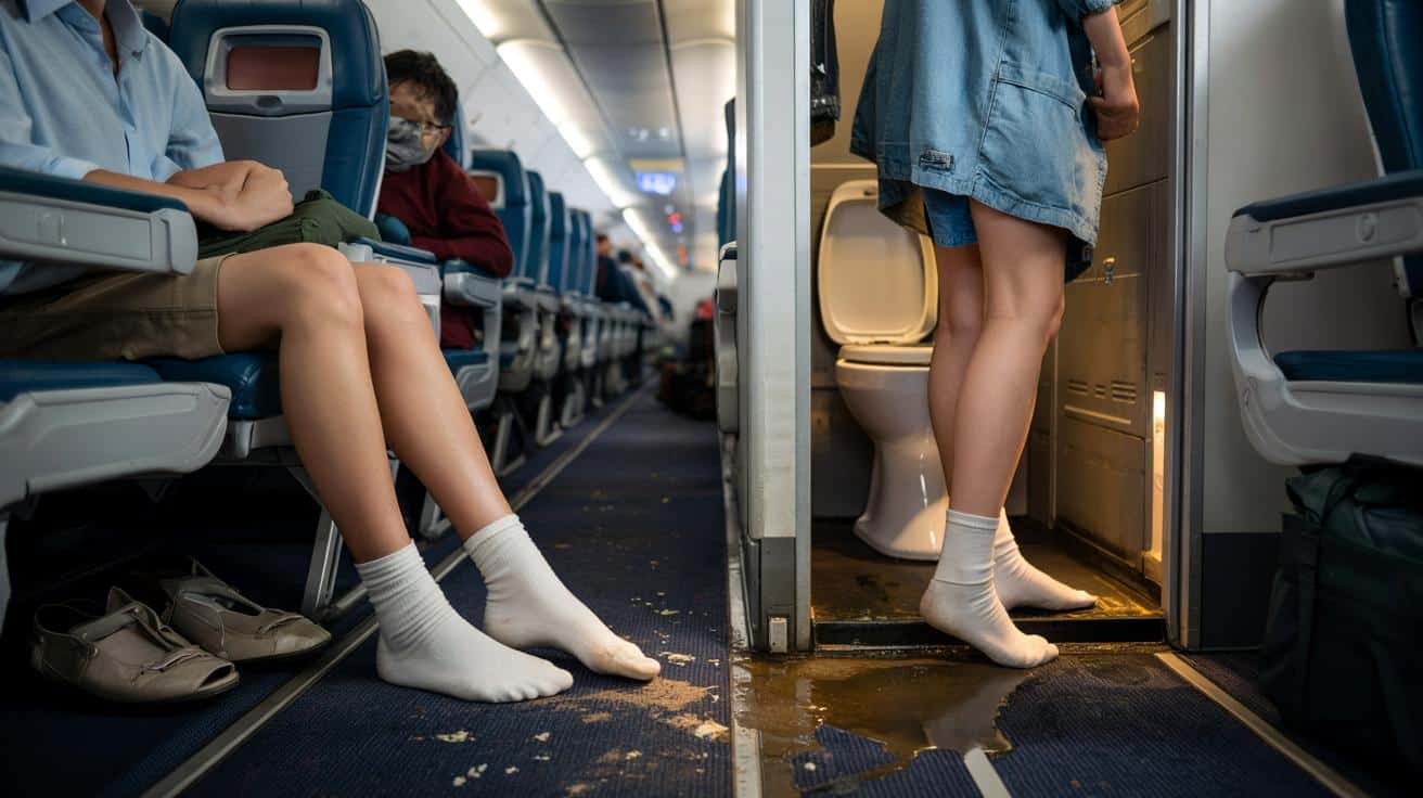 Dlaczego lepiej nie zdejmować butów w samolocie? Eksperci ostrzegają