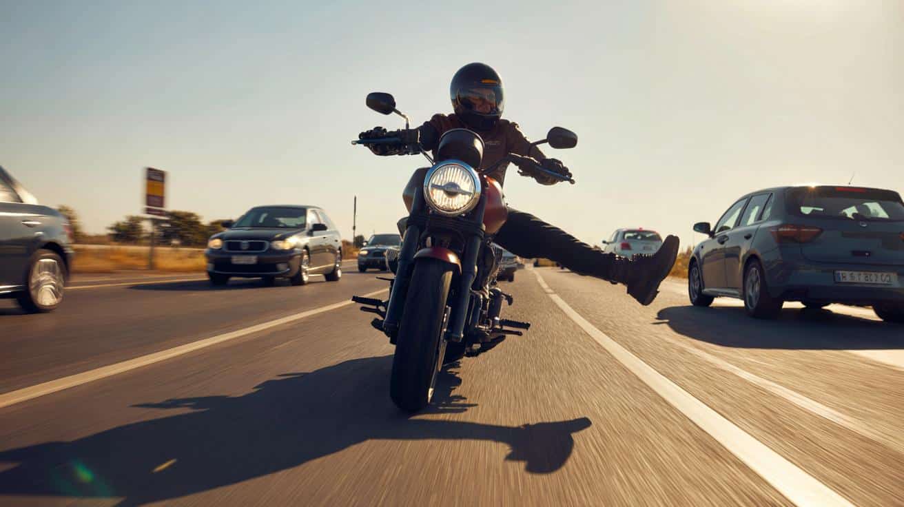 Dlaczego motocykliści wystawiają nogę podczas jazdy? Oto prawdziwy powód