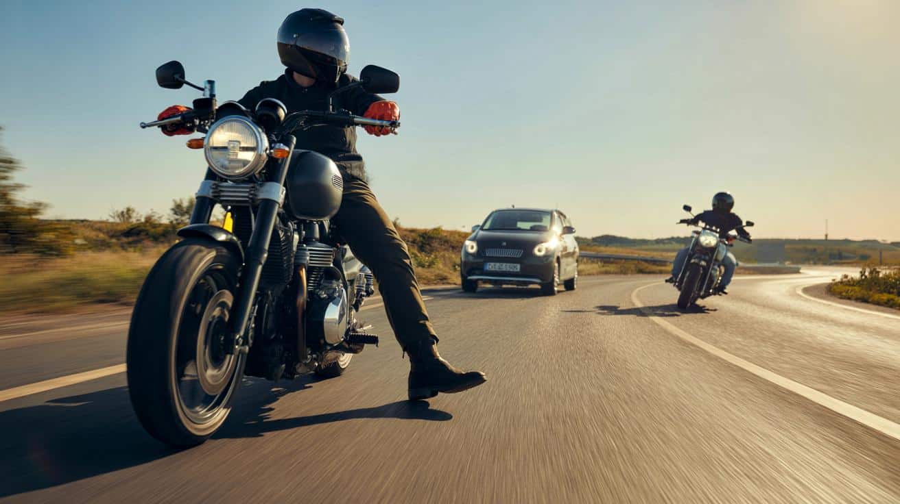 Dlaczego motocykliści wystawiają nogę podczas jazdy? Zaskakujące powody