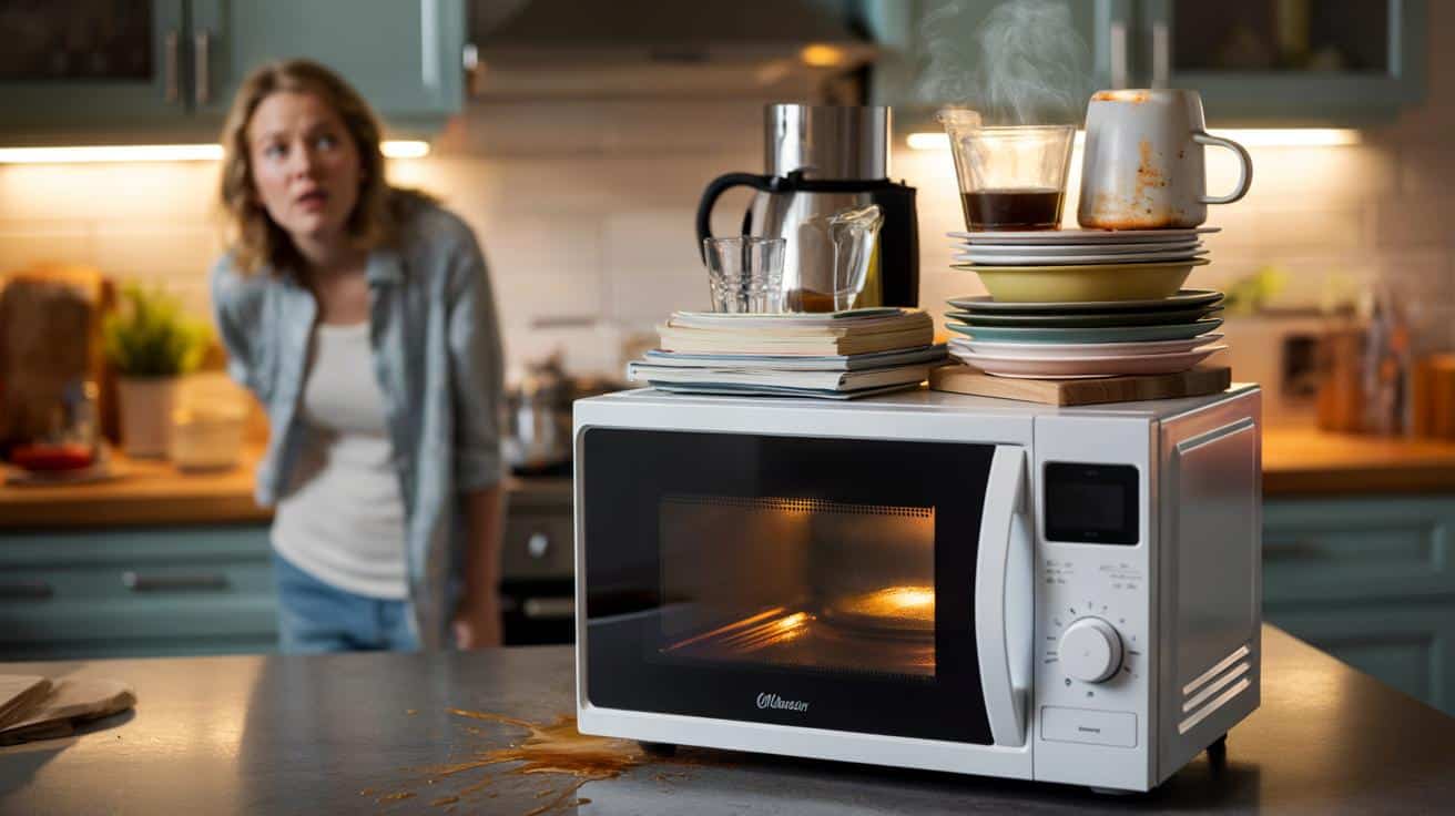 Dlaczego nie wolno kłaść nic na mikrofalówce? Ukryte ryzyko w kuchni