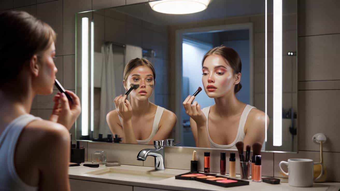 Dlaczego odpowiednie oświetlenie w łazience ma znaczenie przy makijażu