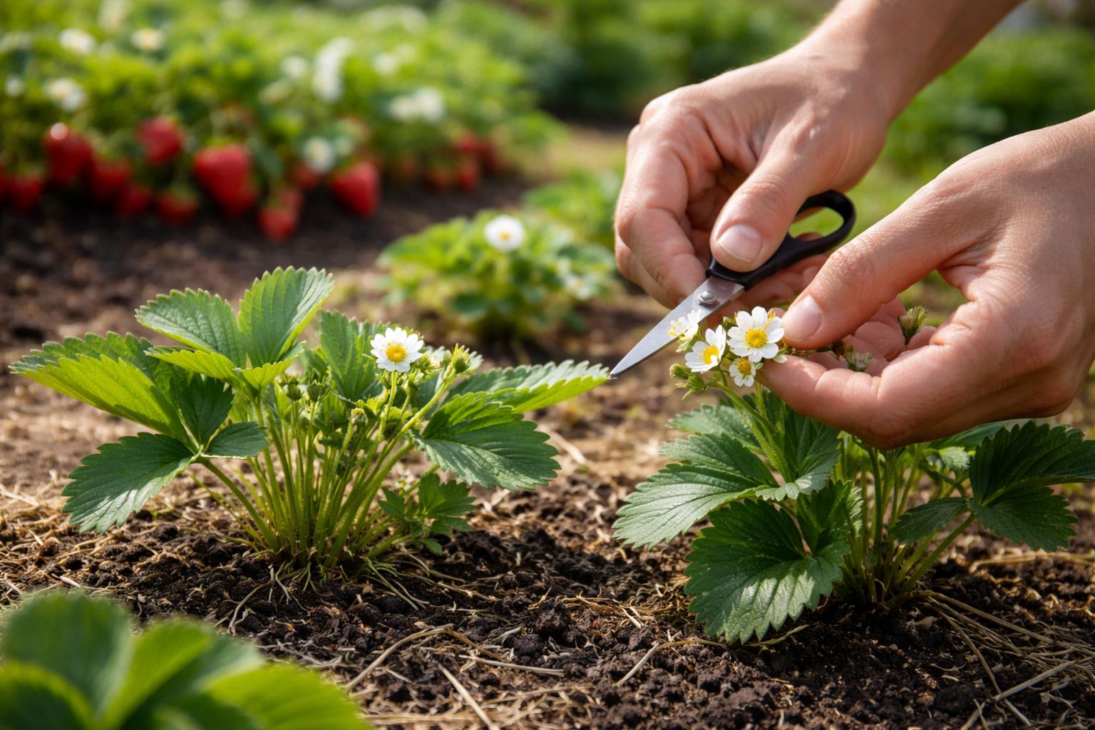 Dlaczego ogrodnicy obrywają pierwsze kwiaty truskawek i mają więcej owoców