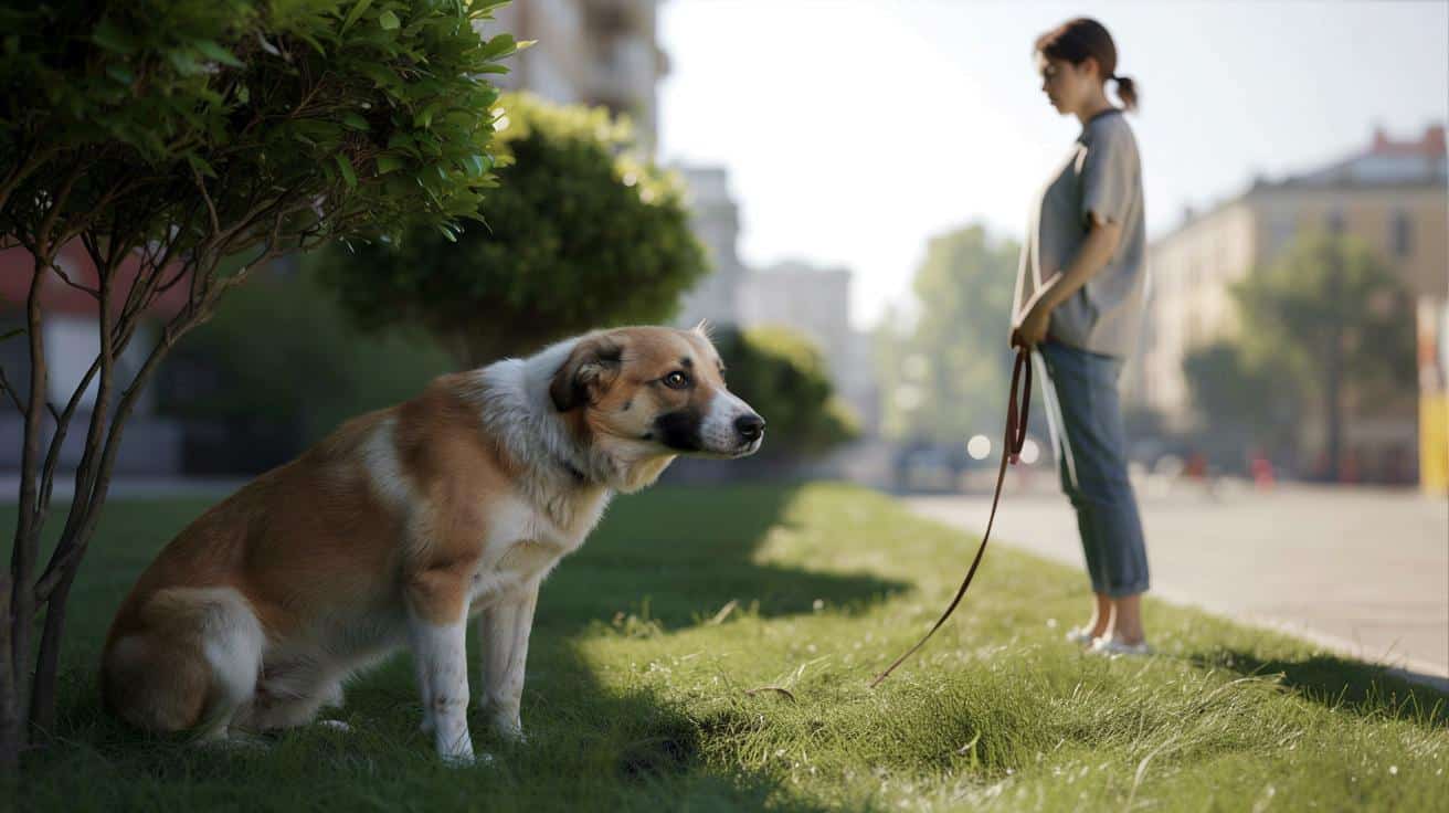 Dlaczego pies wpatruje się w opiekuna, gdy się załatwia? Wyjaśniamy