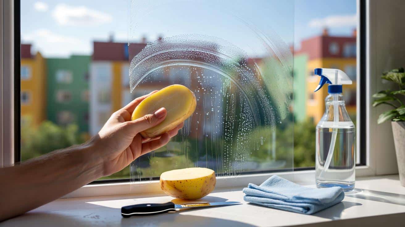 Dlaczego plasterek ziemniaka czyści szkło jak nic innego