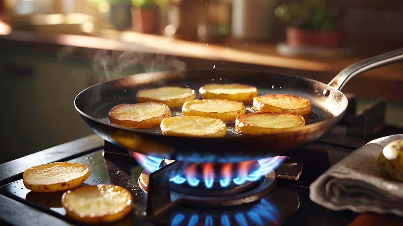 Dlaczego smażone ziemniaki są chrupiące tylko wtedy gdy patelnia jest naprawdę gorąca