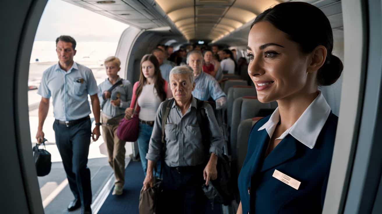 Dlaczego stewardesy witają każdego pasażera osobno? Ten powód może zaskoczyć