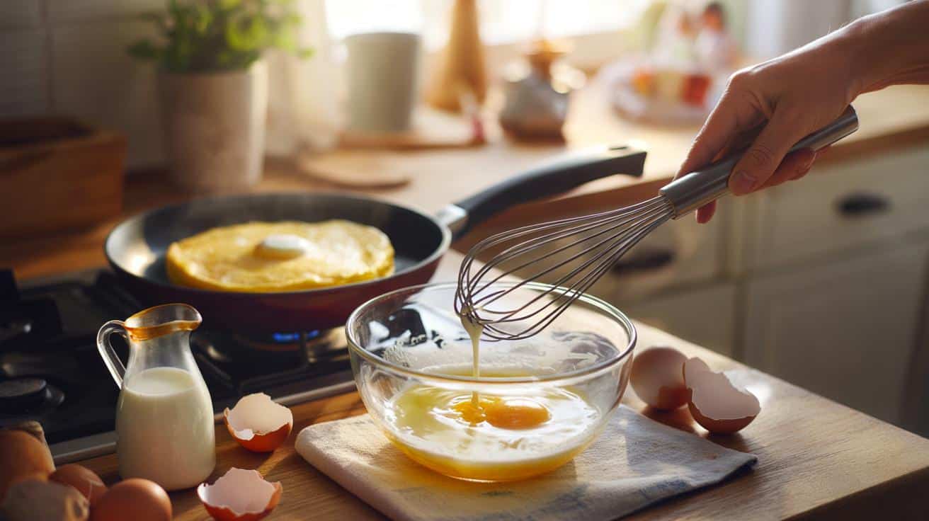 Dlaczego warto dodać odrobinę mleka do jajek przed smażeniem omletu