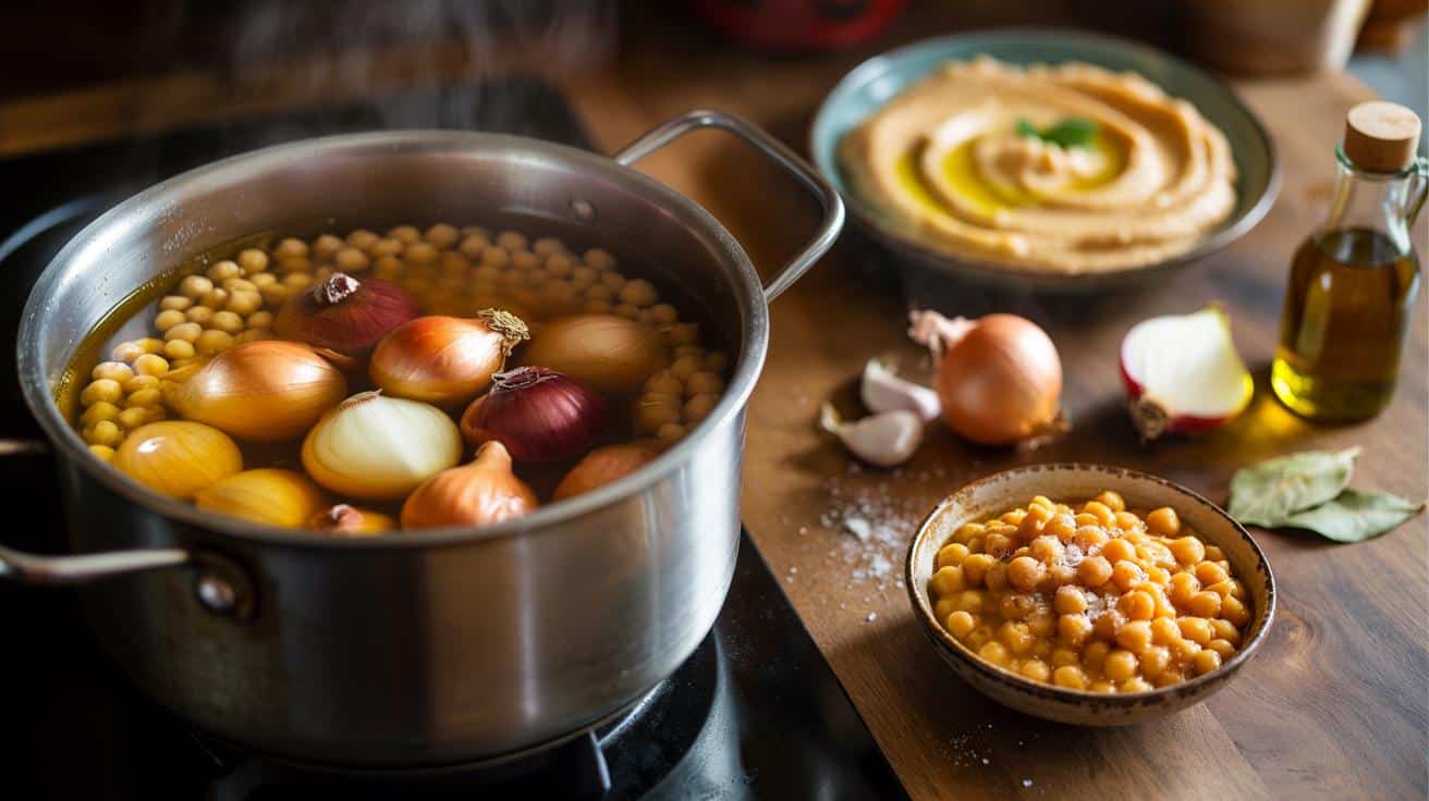 Dlaczego warto gotować ciecierzycę ze skórką z cebuli i co to zmienia w smaku