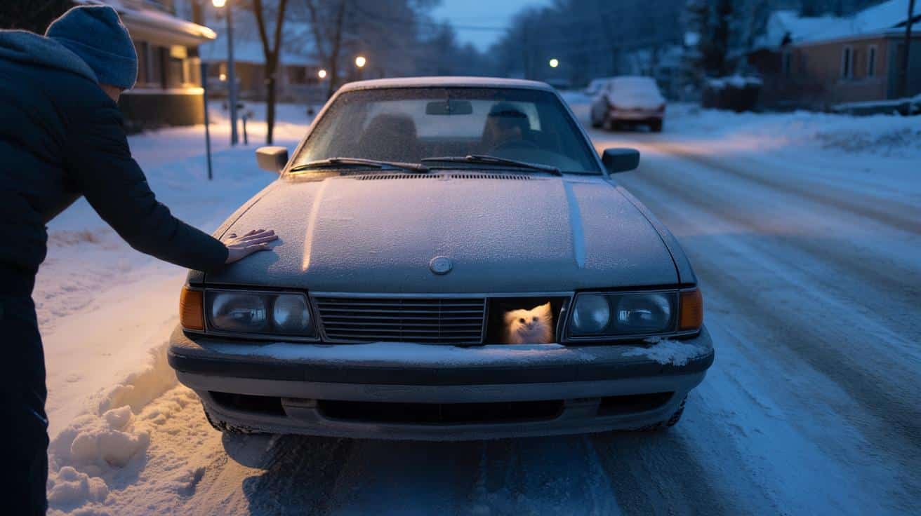 Dlaczego warto stuknąć w maskę auta zimą, zanim przekręcisz kluczyk