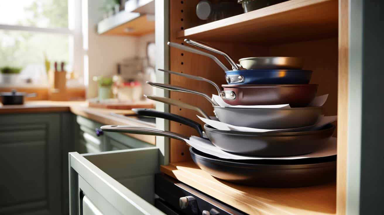 Dlaczego warto włożyć kartkę papieru między patelnie aby się nie rysowały