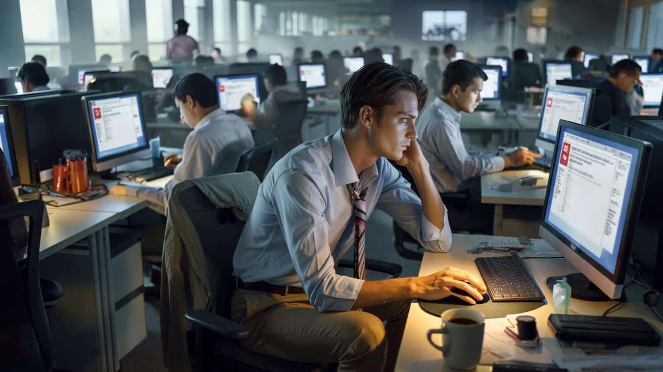 Dlaczego wiele osób siedzi przez wiele godzin bez wstawania od biurka