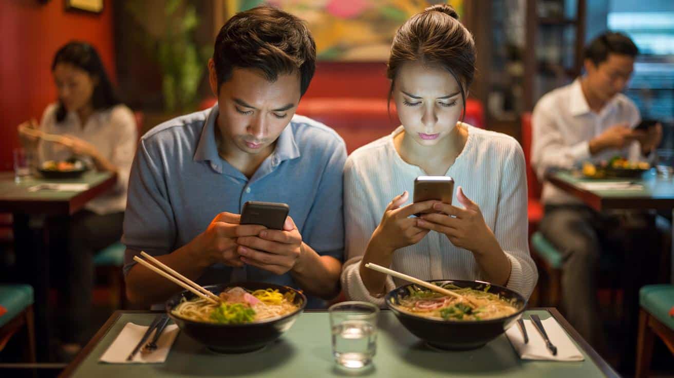 Dlaczego wiele osób używa telefonu podczas jedzenia nie zdając sobie sprawy z wpływu na trawienie