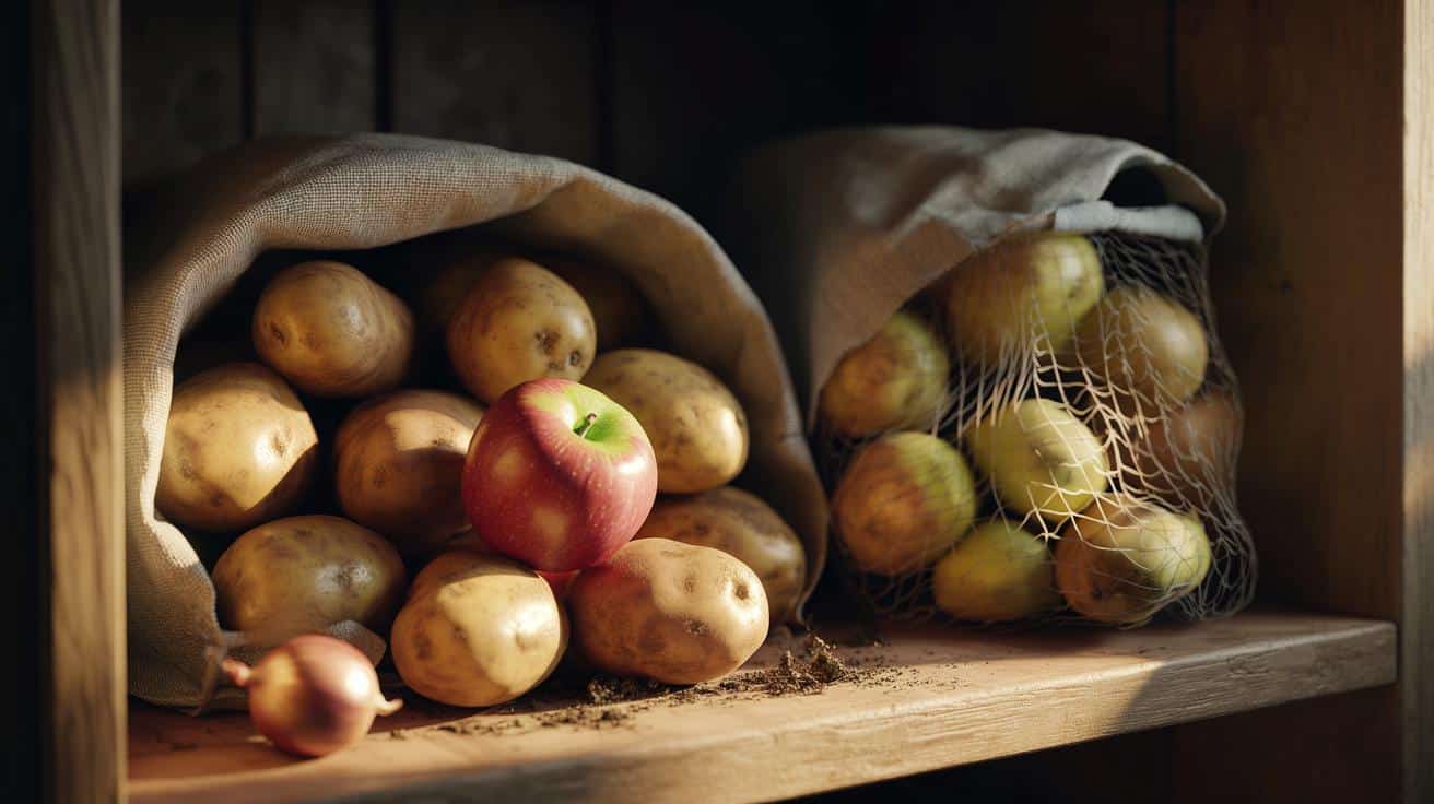 Dlaczego włożenie jabłka do torby z ziemniakami spowalnia ich kiełkowanie