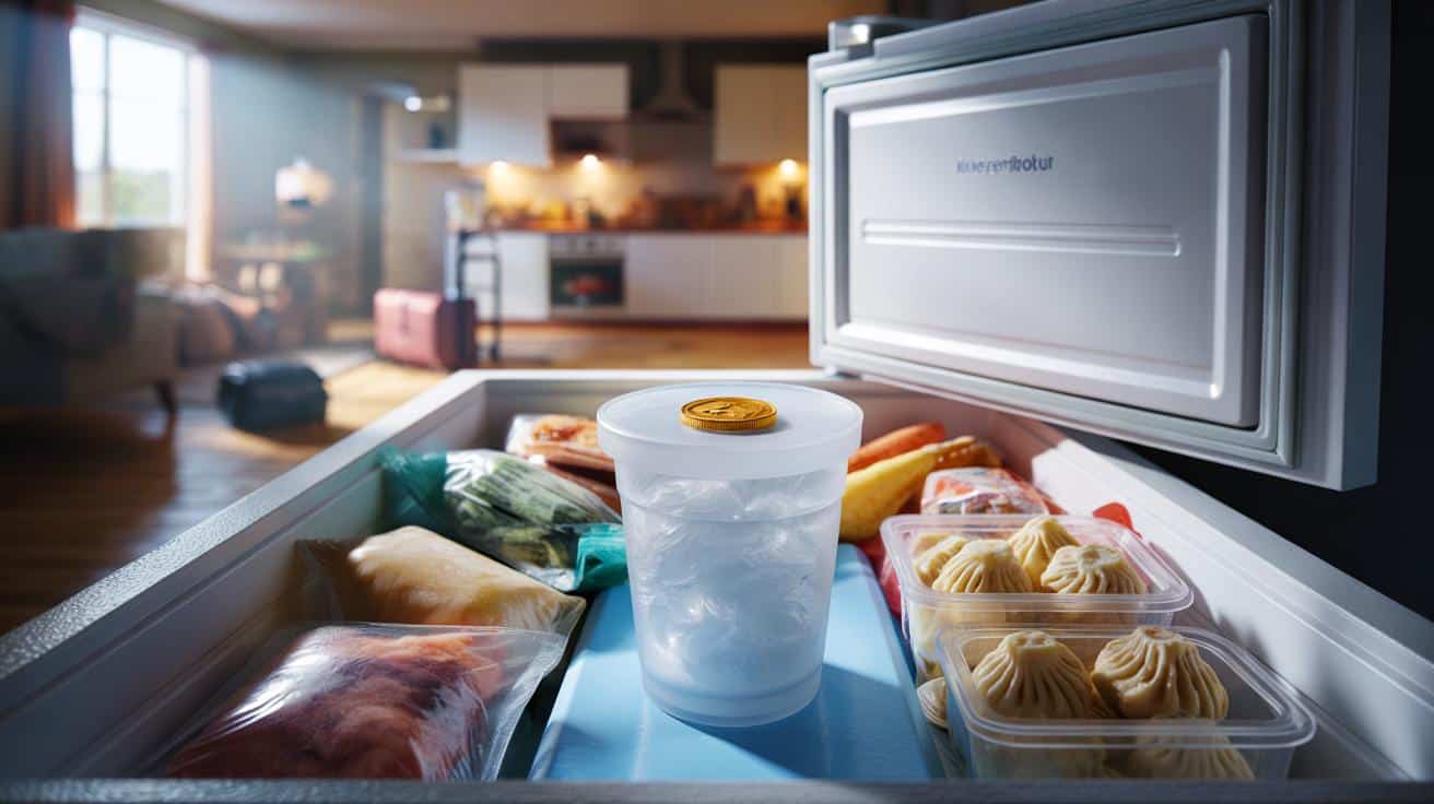 Dlaczego włożenie monety do zamrażarki przed wyjazdem może uratować jedzenie po powrocie