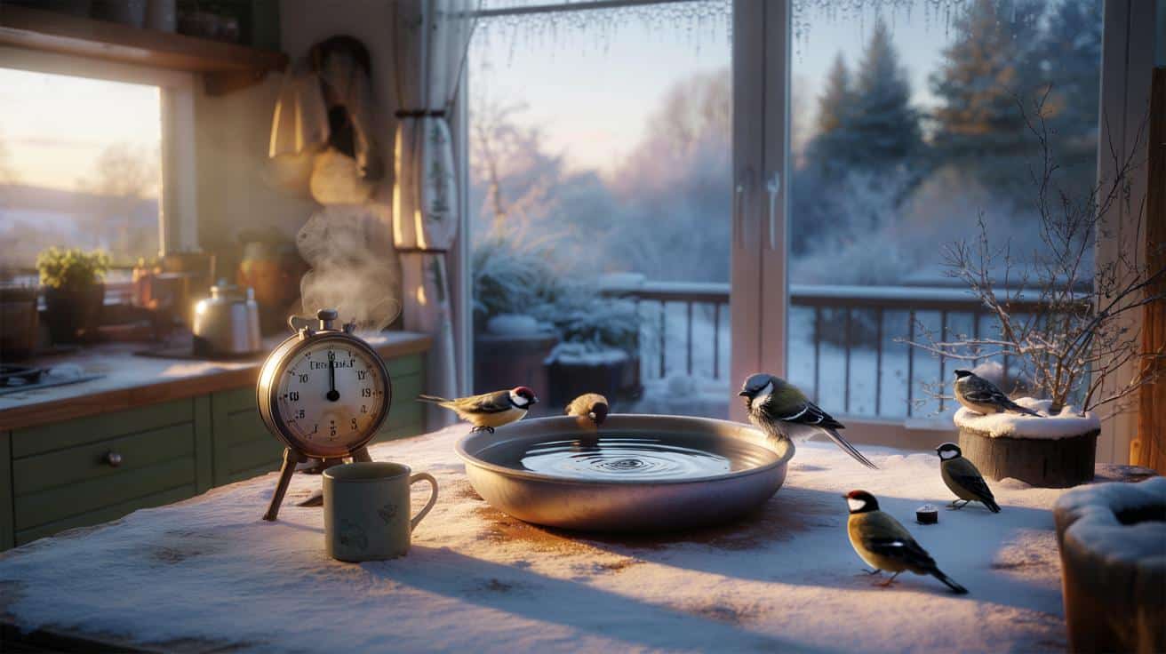 Dlaczego zimą warto nastawić minutnik w kuchni dla ptaków