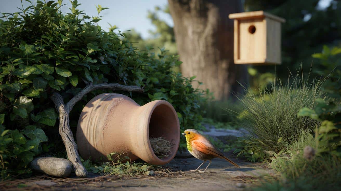 Dlaczego zwykła doniczka z gliny lepiej kusi rudzika niż drogi domek