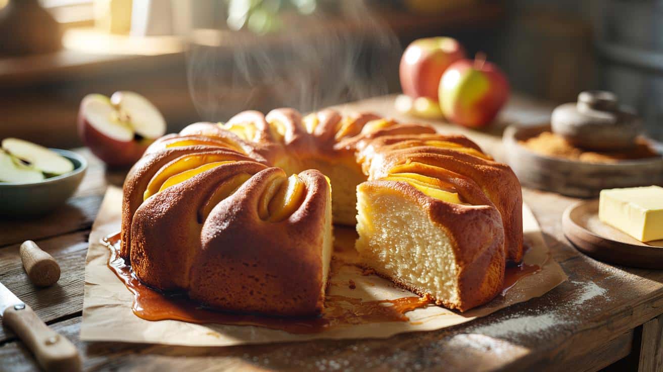 Domowa drożdżówka z karmelizowanymi jabłkami: prosty przepis jak z piekarni