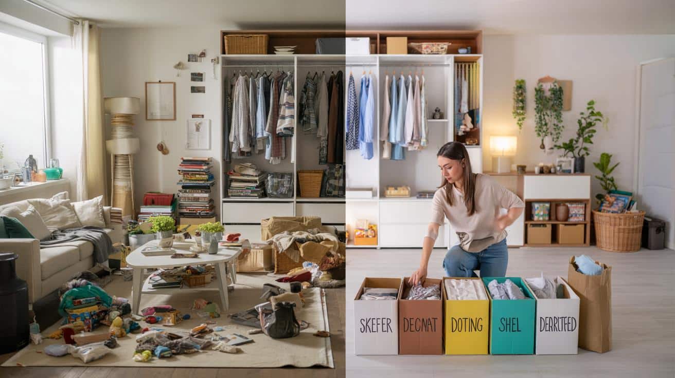 Domowy decluttering krok po kroku: prosty plan na porządek bez frustracji