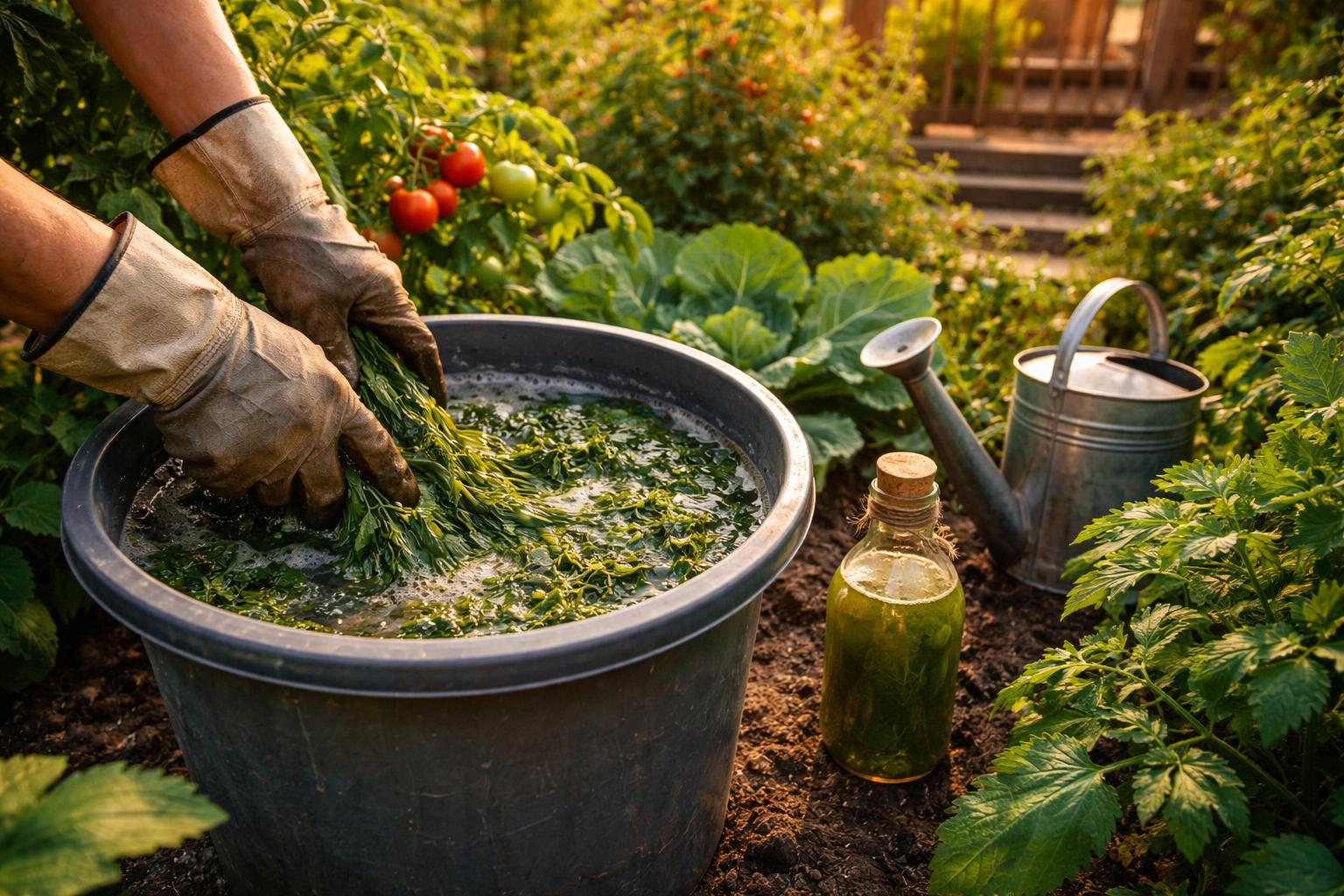 Domowy wywar z pokrzyw bez smrodu: naturalny „doping” dla całego ogrodu