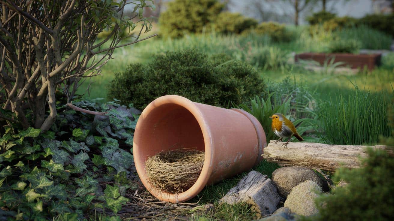 Doniczka zamiast budki: prosty trik na przyciągnięcie rudzików do ogrodu