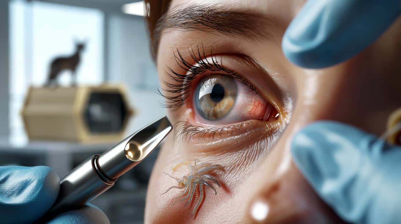 Drapiące oko przez tydzień. Lekarze pod powieką widzą ruszające się robaki