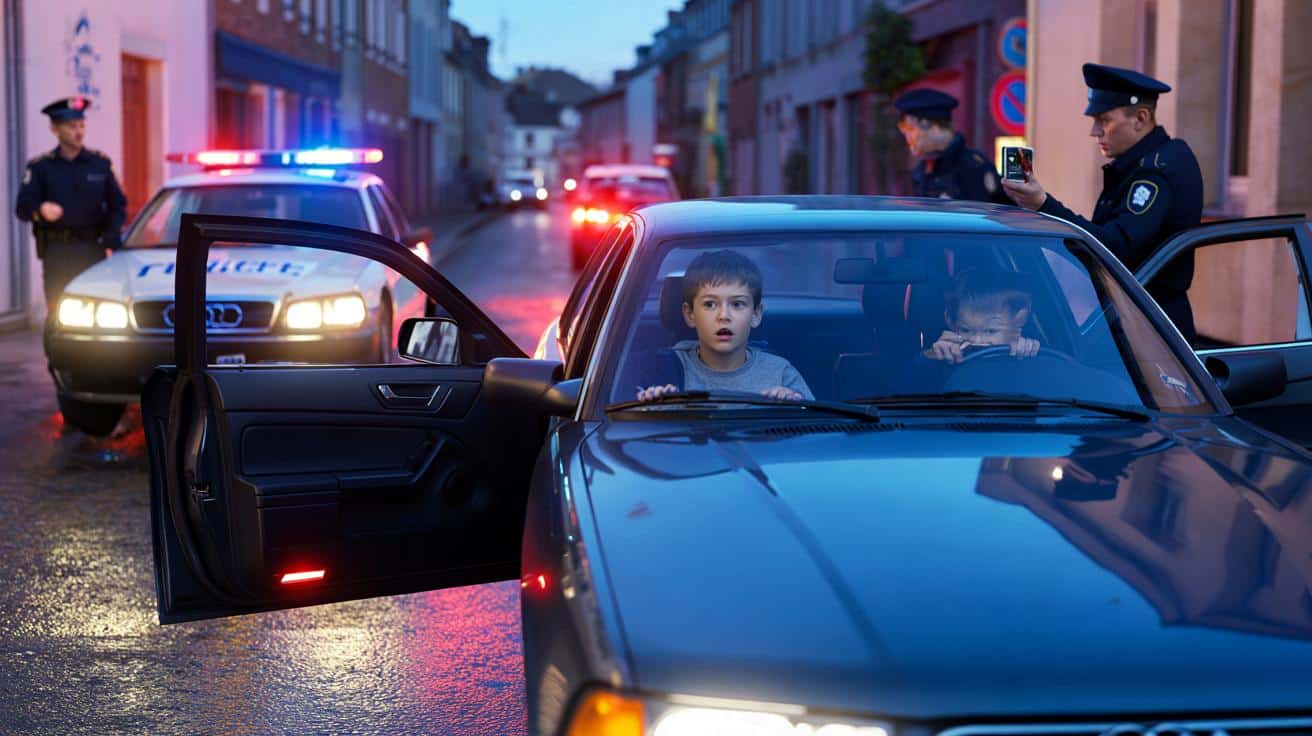 Dwunastolatek za kierownicą Audi ucieka przed patrolem policji