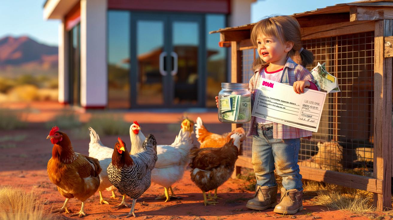 Dziesięciolatka sprzedała kury za 1900 euro. Bank zatrzymał jej pieniądze