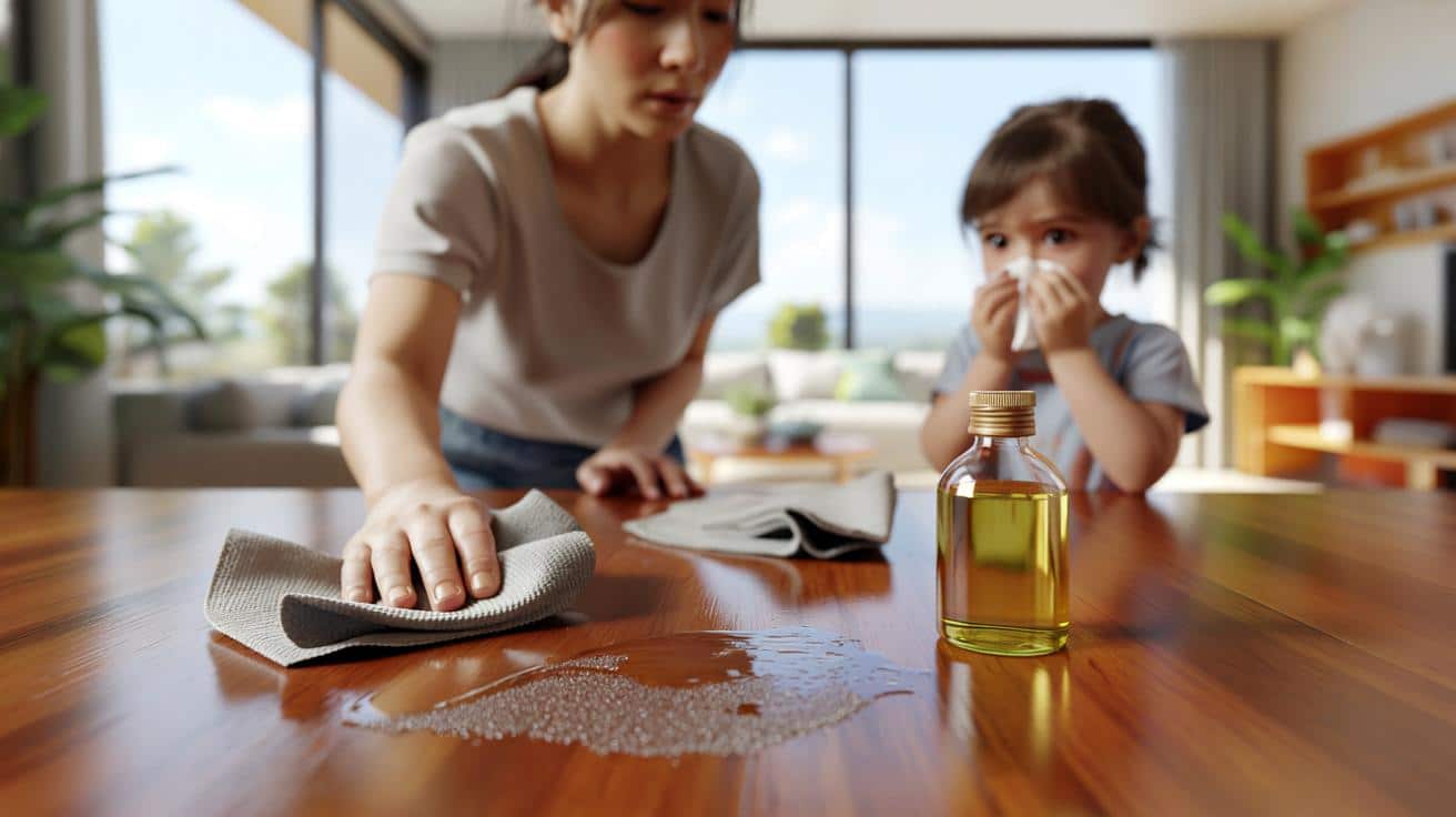 Eksperci od sprzątania ostrzegają: olej na meblach może szkodzić alergikom