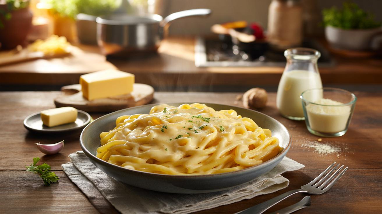 Ekspresowa makaronowa kolacja: ultrakremowy sos serowy z 7 składników