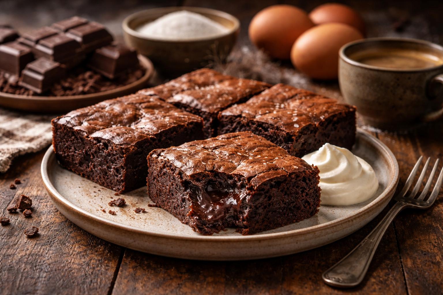 Ekspresowe brownie bez mąki: 4 składniki i maksimum czekolady